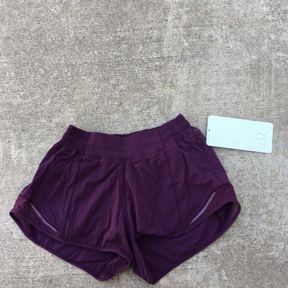 Plum colored Lululemon shorts. Never worn